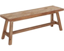 MUST Living Bench Herringbone medium,45x120x32 cm, recycled teakwood