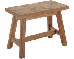 MUST Living Bench Herringbone small,45x60x32 cm, recycled teakwood