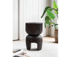 MUST Living Bijzettafel Amber Rond teakhout 30x30x45 cm