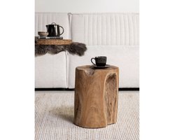 MUST living bijzettafel Bob teakhout - wortel hout - 30x30x41 cm