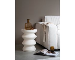 MUST Living Bijzettafel Zig Zag – Rond – 34x34x45 cm