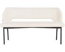 MUST Living Bloom eetkamerbank metaal en katoen en polyester naturel - 86 × 150 × 57 cm