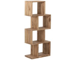 MUST Living Boekenrek Tetris - Recycled teakhout - 154x55x30 cm
