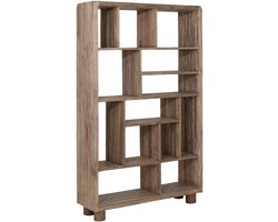 MUST Living Bookcase Don,195x120x35 cm, extreme rustic teakwood