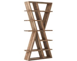 MUST Living Bookrack Zorro,200x100x30 cm, extreme rustic teakwood