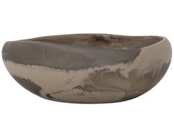 MUST Living Bowl Rafael Black/Brown small,±9xØ25 cm, black/brown swirled