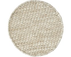 MUST Living Carpet Asuri round medium,Ø200 cm, sand, 80% wool 20% cotton
