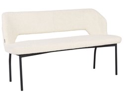 MUST Living eetkamerbank Bloom - 150x57x87 cm - Bouclé naturel