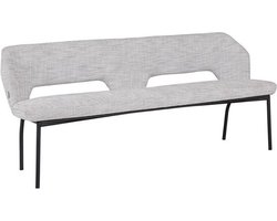 MUST Living eetkamerbank Bloom - 86x190x57 cm - Polaris lichtgrijs
