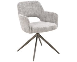 MUST living eetkamerstoel DiCaprio Beige - anodic brown - draaibaar