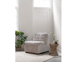 MUST Living fauteuil Liberty - Glamour naturel - 75x67x85 cm