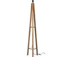 MUST Living Floorlamp Porto Cristo NATURAL,160x30x30 cm, rustic recycled teakwood, without shade