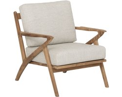 MUST Living Lounge Chair Charles,75x77x84 cm, rustic teakwood