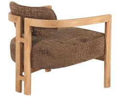 MUST Living Lounge chair Kelly natural,75x73x73 cm, luxor hazelnut