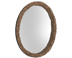MUST Living Mirror Puerto Rico,Ø80 cm, abaca
