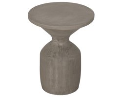 MUST Living Side table Flora Olive,41xØ51 cm, fiber cement olive