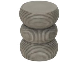 MUST Living Side table Slice Olive,47xØ35 cm, fiber cement olive