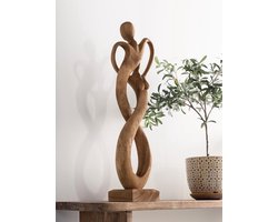 MUST Living Statue Dancing couple large,±75x20x13 cm gerecycled teakwood