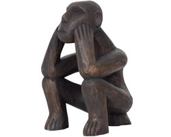 MUST Living Statue Do Nothing,30x22x22 cm, mahagony