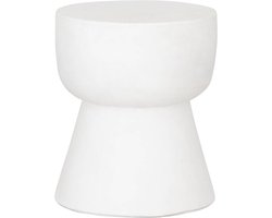 MUST Living Stool Motto White Small,35xØ30 cm, fiber cement white