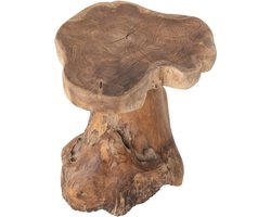 MUST Living Stool Mushroom Natural,45xØ40 cm, teakwood roots