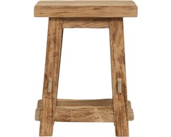MUST Living Stool Tuscany rectangular,45x35x30 cm, rustic recycled teakwood, top 4 cm