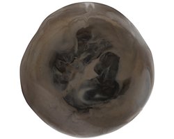 MUST Living Tray Michelangelo Black/Brown 3x36x35 cm, resin black/ brown swirled