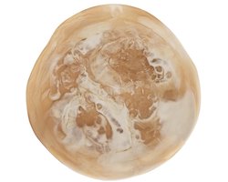 MUST Living Tray Michelangelo Brown/White 3x36x35cm, resin brown/white swirled