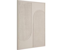 MUST Living Wall Panel Elyn Cream small,102x76x4 cm, cream jute