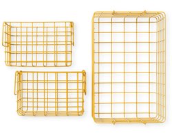 Mustard - Baskets - Manden - Set van 3 - Mustard