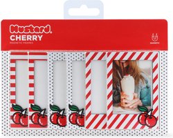 Mustard - Cherry Fotohouders Magnetisch Set van 6 Stuks - Kunststof - Multicolor
