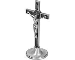 Muur Kruisbeeld Verticaal Verwijderbaar Voetstuk voor Dressoirs (Zilver)