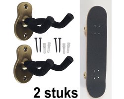 muurbeugel skateboard set van 2 stuks ophanghaak bevestiging Skateboard rek muurbevestiging ophangsysteem skateboard Houder longboard opberghaak accessoires messing