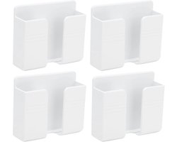 Muurbeugel voor Telefoon, Zelfklevende Telefoonhouder voor Wand, Multifunctionele Opberglade voor Afstandsbediening en Mobiele Apparaten