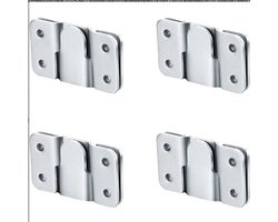 Muurbeugels Voor Hoofdbord - Meubelverbinding - Wandmontage Steunen Inbouwclip 4 Stuks - Voor Bed En Kantoormeubilair