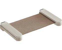 Muurbevestigde Kattenhangmat, Kattenbed, Kattenligplaats in Verwisselbare Wasbare Stof, Ruimtebesparend, Eenvoudig in elkaar te zetten en uit elkaar te halen, Haverbruin en Koffiebruin