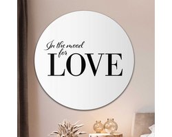 Muurcirkel Tekst in the mood for love | Forex | Ø 100cm | Inclusief ophangsysteem