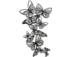 Muurdeco mtl l71.7b0.2h40.5cm zwrt Decoris Garden Furniture