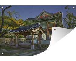 Muurdecoratie Bongeunsa Tempel in Zuid-Korea - 180x120 cm - Tuinposter - Tuindoek - Buitenposter