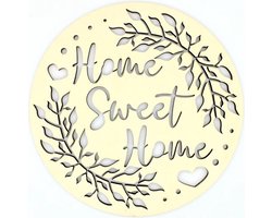 muurdecoratie Home Sweet Home houten wand decoratie