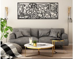 Muurdecoratie metaal-Wanddecoratie metaal-Metalen Wanddecoratie -Picasso -Guernica-Gelijk om op te hangen-70*30cm