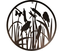 Muurdecoratie Rond Vogels 60cm