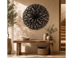 Muurdecoratie - Wanddecoratie - Muurdecoratie woonkamer - Schilderij - Muurdecoratie slaapkamer - Abstract - Industrieel - Wanddecoratie hout natuurlijk - Wandcirkel - Wanddecoratie buiten - Wanddecoratie tuin - Wanddecoratie rond - Slaapkamer