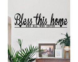 Muurdecoratie Zwart Metalen Borden voor Huis - Smeedijzeren Wall Art Plaquette Decoraties voor Boerderij Woonkamer Keuken Eetkamer Slaapkamer