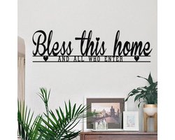 Muurdecoratie Zwart Metalen Borden voor Huis - Smeedijzeren Wall Art Plaquette Decoraties voor Boerderij Woonkamer Keuken Eetkamer Slaapkamer