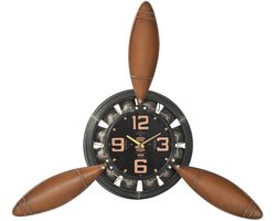 Muurklok Home ESPRIT Bruin Zwart Metaal Propellers Vintage 118 x 24 x 134 cm