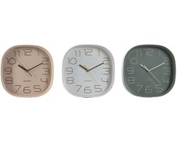 Muurklok Home ESPRIT Wit Groen PVC 28,5 x 5 x 28,5 cm (3 Stuks)