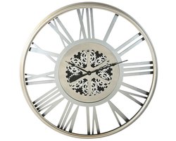 Muurklok Home ESPRIT Zilverkleurig Ijzer 102 x 9,5 x 102 cm