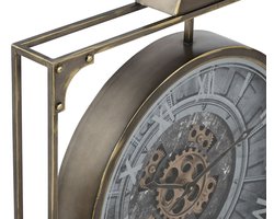 Muurklok Home ESPRIT Zwart Gouden Kristal Ijzer 60 x 9 x 80 cm