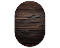 Muurovaal 60x90 cm - Ovale wanddecoratie Hout - Grillige nerven - Ovalen schilderij - Muurdecoratie woonkamer - Kamer decoratie - Schilderijen - Wandcirkel